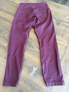 Lululemon Align Red Merlot High-Rise Athletic Leggings